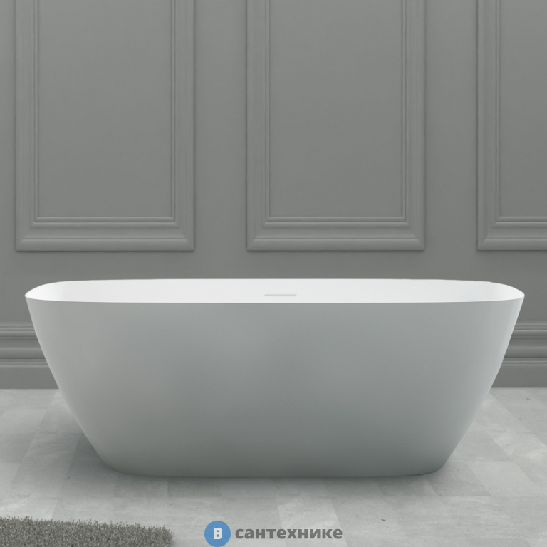 Ванна ABBER Stein AS9612-1.7 170*72 из искусственного камня, белая матовая