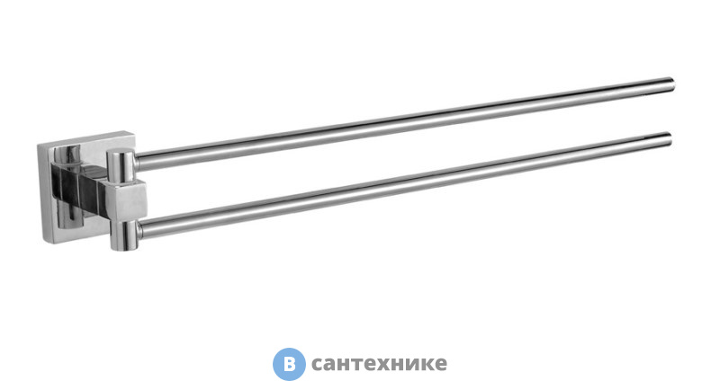 Полотенцедержатель AZARIO RINA двойной, хром (AZ-87002A)