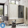картинка Шторка для ванны поворотная на монопетле MaybahGlass 1400*600 Стекло 6 мм Графит +Полотенцесушитель (MGV-779-2)
