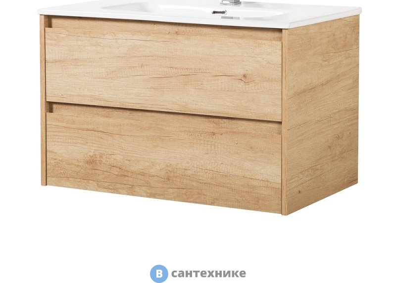 Тумба BelBagno KRAFT 100 со столешницей и накладной раковиной подвесная, kraft100rnn-kepmco-1346-set