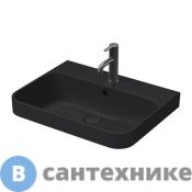 Раковина Duravit Happy D.2 Plus 600х460мм с переливом, с 1м отв. под смеситель, с креплением, Anthracite matt (2360601300)