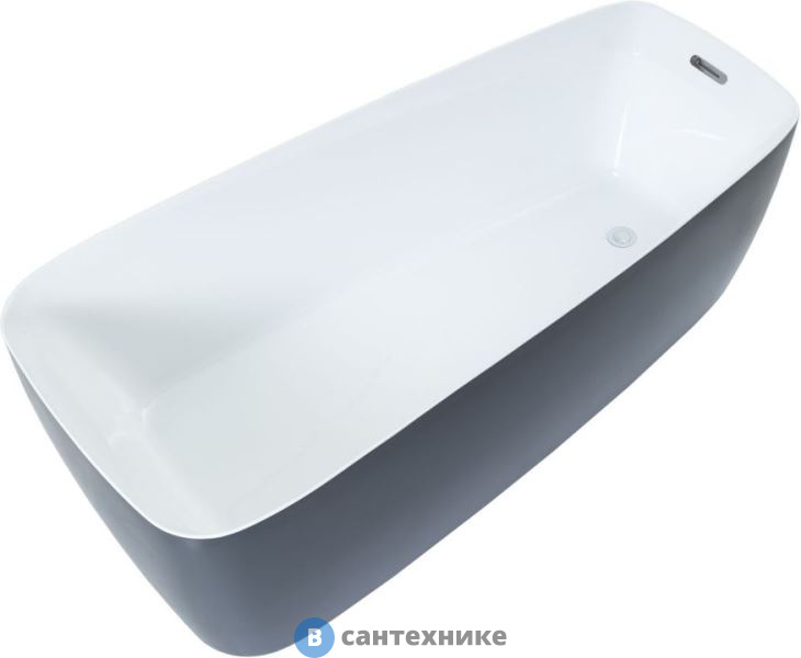 Акриловая ванна Aquanet Family Trend 170x78 90778 Gloss Finish (панель Black matte) /292984/