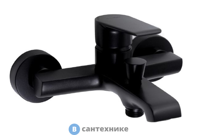 Смеситель Cezares NAUTIC-VM-NOP для ванны и душа однорычажный, чёрный матовый