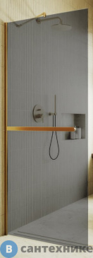 картинка Душевая перегородка в профиле MaybahGlass 1950*790 Стекло 8 мм Графит +Полотенцесушитель (MGD-729-3ш)