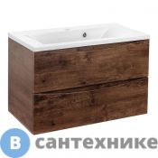 Тумба под раковину Vincea Mia 800 подвесная, 2 выкатных ящика soft close, R.Wood (VMC-2MA800RW)