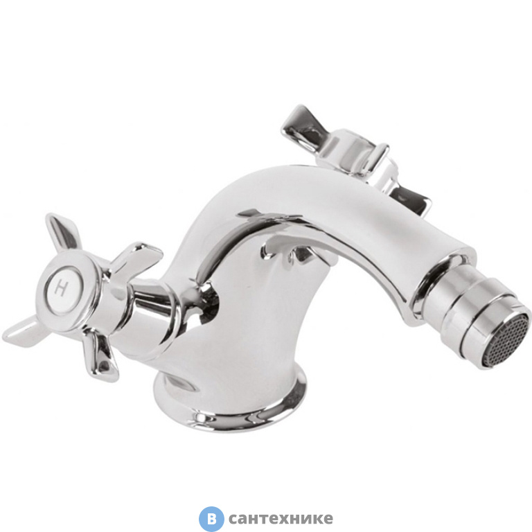 Смеситель Cezares LORD-BS1-01 на биде c донным клапаном хром, ручки хром