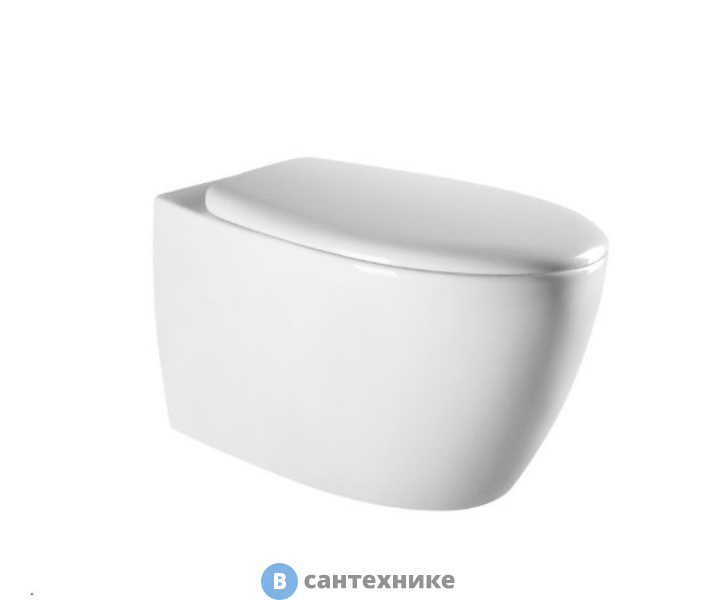 Унитаз подвесной Art & MAX IMOLA AM217CHR безободковый с креплением, без сиденья