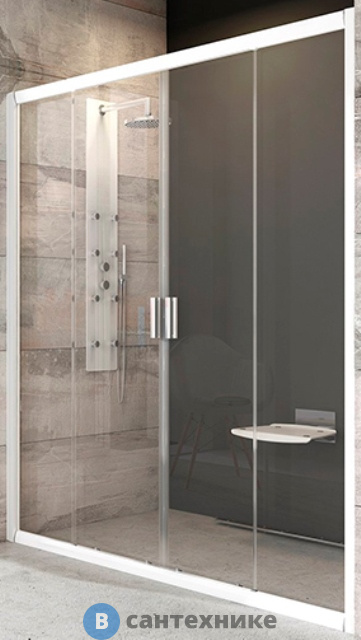 Душевая дверь Ravak Blix BLDP4-120 сатин + Транспарент (0YVG0U00Z1)