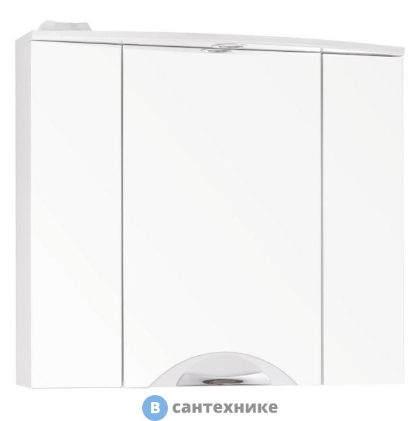 Зеркальный шкаф Style line Жасмин 2 800/С, Люкс белый (4650134472486)