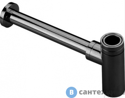 картинка Сифон CISAL 1"1/4 для раковины, чёрный матовый (ZA00404240)
