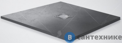 картинка Душевой поддон RGW ST-0100G графит/квадрат 100*100*3 (16152100-02), без сифона