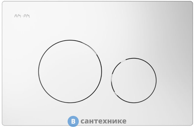 Клавиша смыва AM.PM Pro L I049001 пневматическая, пластик, белый