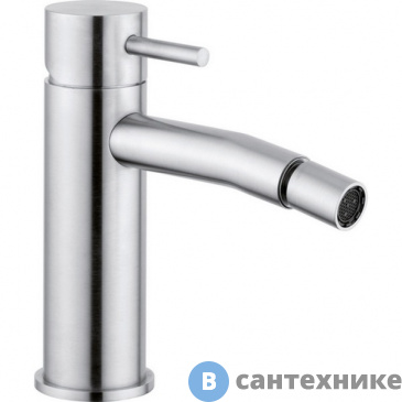 картинка Смеситель CISAL Xion однорычажный для биде, без донного клапана, нержавеющая сталь (XI000564D1)