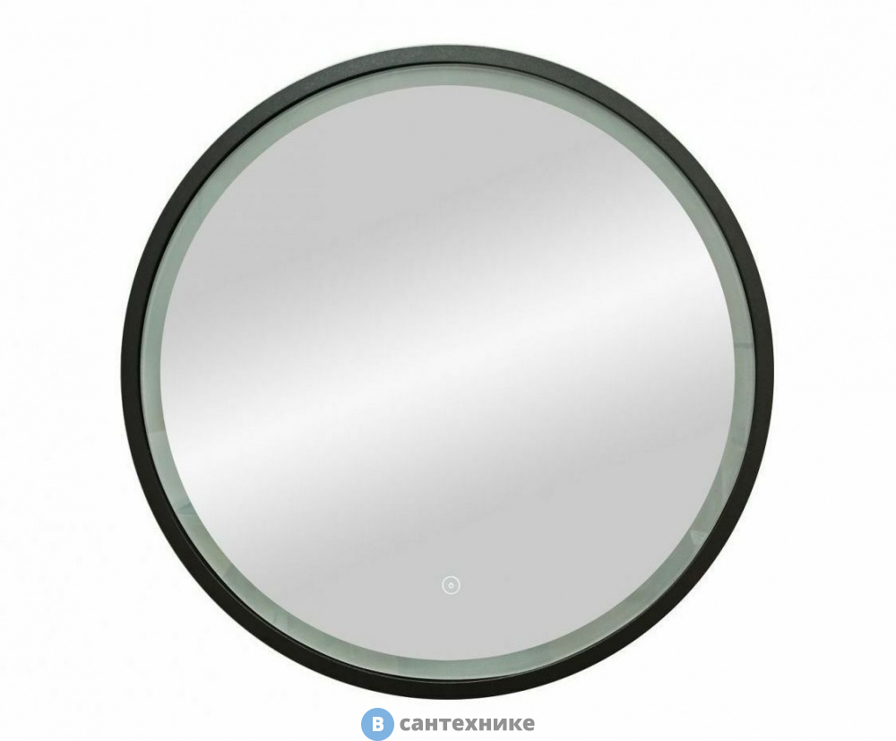 Зеркало ART&MAX Livorno AM-Liv-600-DS-F-Nero с подсветкой