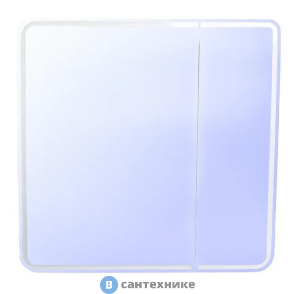 Зеркало-шкаф Style line Каре 80*80 с подсветкой, сенсор на зеркале (2000949234342)