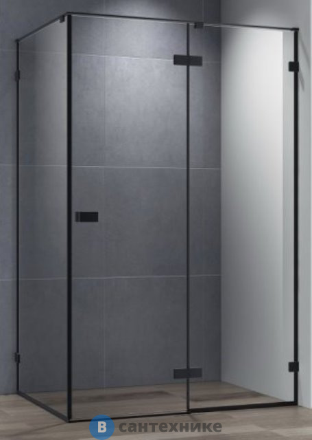 Душевой уголок Cezares BELLAGIO-AH-1-120/90-C-NERO 1200x900x1970, без поддона