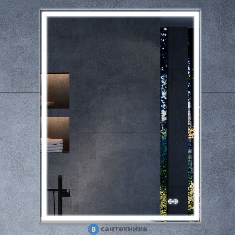 Зеркало Vincea VLM-3VN600-2 600х800 c сенсорным выключателем и диммером, антизапотевание