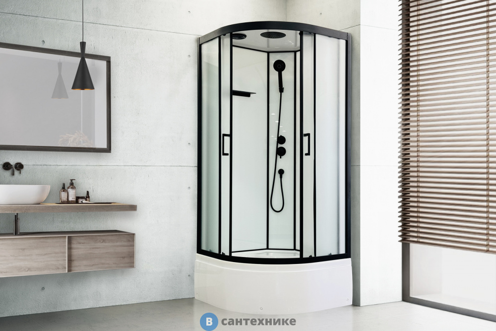 Душевая кабина Royal Bath FATO RB 90CK-М-BL (рифленое) (RB90CK-M-BL FATO)