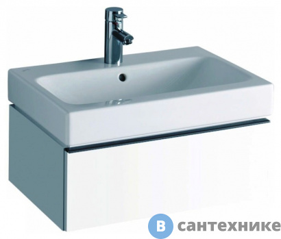 картинка Тумба под раковину Geberit 840260000 ICON /595x240x477/ (белый глянец, лак)