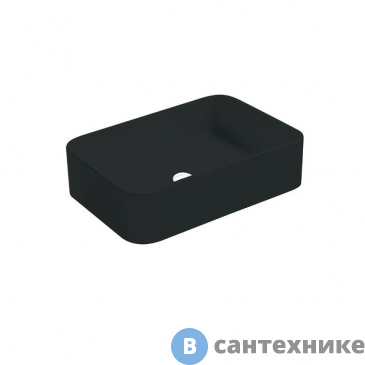 картинка Раковина AXA Cosa 8621007 накладная прямоугольная 600х450х160 мм, Black Matt