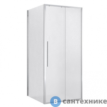 картинка Душевое ограждение Niagara NG-65-12CH-CH100-34 (120*100*195) прямоугольник, раздвижная, хром, стекло шиншилла, без поддона