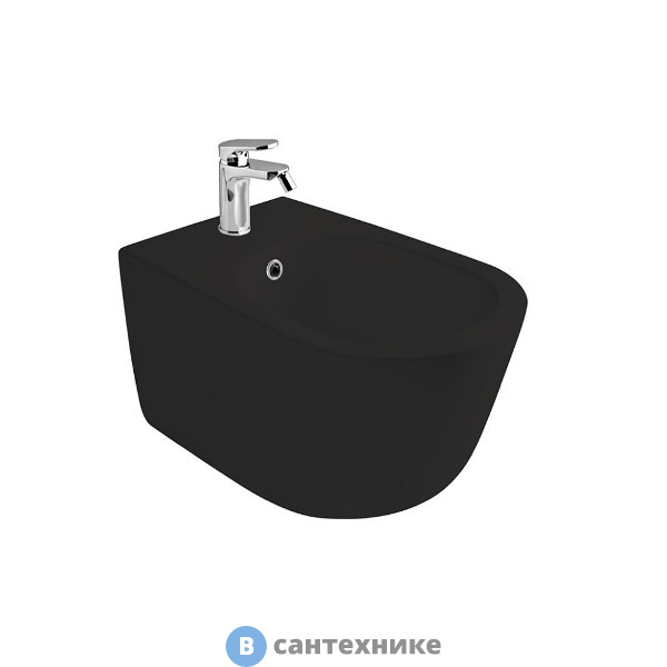 Биде подвесное AXA Eva 8802007 550х360 мм, 1-отв. под смеситель, Black Matt