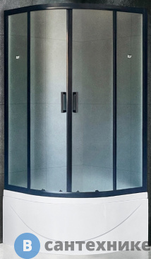 картинка Душевой уголок Royal Bath RB 100BK-C-BL 1000x1000x2000 (матовое) (RB100BK-C-BL)