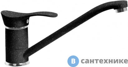 картинка Смеситель АкваГранитЭкс С-1040 черн. (308) для кухни