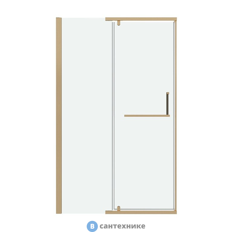 Дверь в нишу Grossman Pragma 100.K33.03.100.32.00 (100*195) золото сатин, стекло прозрачное