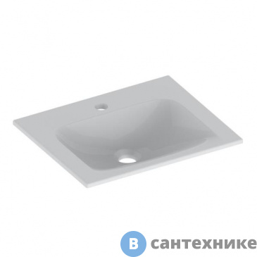 картинка Умывальник Keuco PLAN керамический, для смесителя на 1 отверстие, 465x17x383 мм, белый (32930314601)