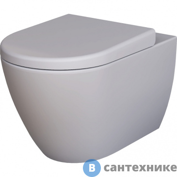 картинка Унитаз подвесной Ambassador Queen 113T20301R (570*360*400) серый матовый, безободковый, без сиденья