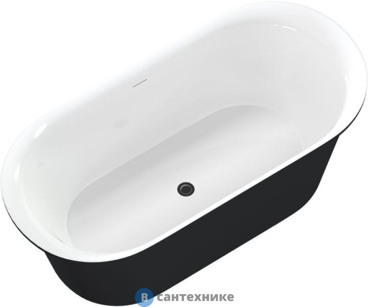 Акриловая ванна Aquanet Family Smart 170x78 88778 Gloss Finish (панель Black matte) /293083/