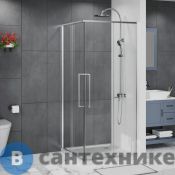Душевое ограждение Azario SHANGHAI SQP-100х100х195-CH-CL, прозрачное стекло 6 мм, профиль хром (AZ-R43-100-CH-CL)