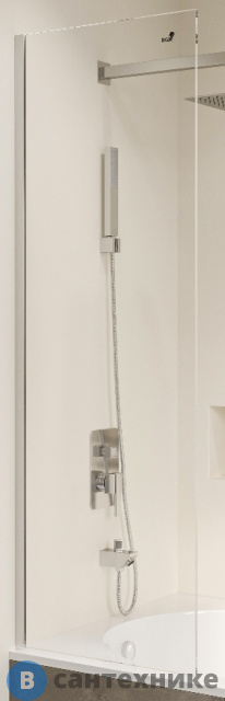 Шторка на ванну RGW SC-056-8 хром/Прозрачное/8 мм 40*150 (35110562840-11)