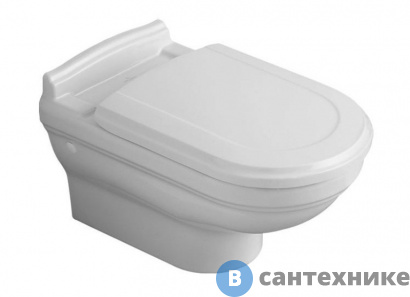 картинка Унитаз подвесной Villeroy & Boch Hommage Duo 6661B0R1 альпийский белый, без сиденья