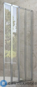 картинка Душевая шторка Veconi PL-74R PL74R-120-01-19C4 стекло прозрачное/4 мм