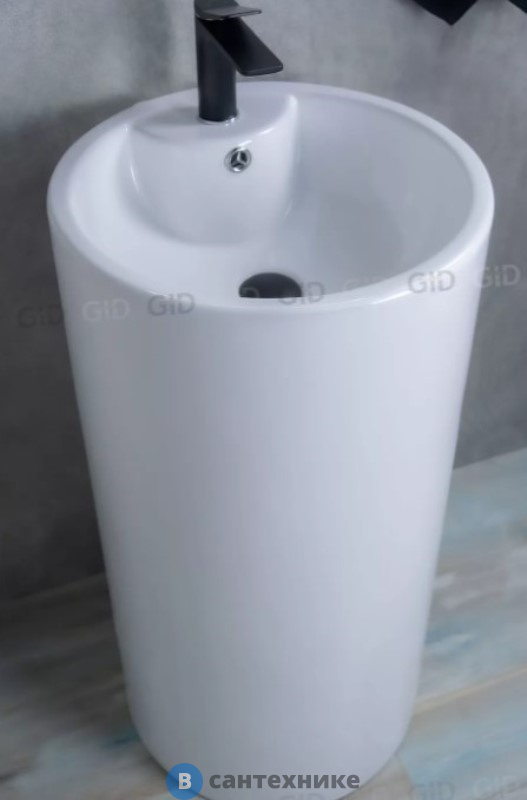 Раковина напольная GID-ceramic Nb135 белый (440х460х820)