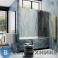 картинка Шторка для ванны в профиле MaybahGlass 1400*440 Стекло 6 мм Графит (MGV-134-3у)