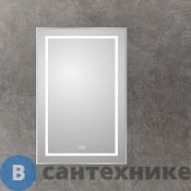 Зеркало BelBagno в алюминиевой раме со встроенным светильником, сенсорным выключателем и подогревом, SPC-KRAFT-500-800-LED-TCH-WARM, 500x32x800 мм