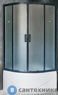 картинка Душевой уголок Royal Bath Royal Bath RB 90BK-C-BL 900x900x2000 (матовое) (RB90BK-C-BL)