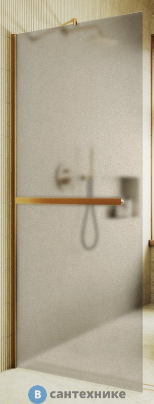 Душевая перегородка в профиле MaybahGlass 1950*790 Стекло 8 мм Бронза матовая +Полотенцесушитель (MGD-728-3ш)