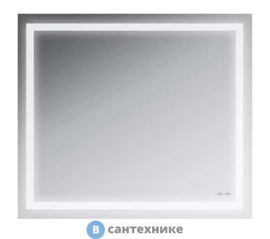 Зеркало AM.PM Gem M91AMOX0801WG настенное с LED-подсветкой по периметру, 80 см