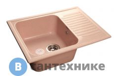 Кухонная мойка GranFest STANDART GF-S645L чаша с крылом 645*500 мм  светло-розовый