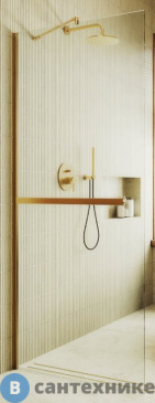 картинка Душевая перегородка в профиле MaybahGlass 1950*790 Стекло 8 мм Бесцветное +Полотенцесушитель (MGD-726-3ш)