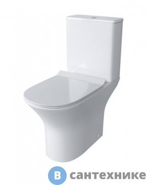 картинка Унитаз с бачком Grossman Classic GR-4465S (650*340*790) безободковый с тонкой крышкой