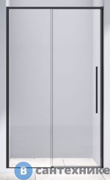 картинка Душевая дверь Vincea Slim-N VDS-4SN110CLB, 1100, черный, стекло прозрачное