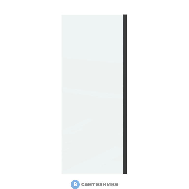 Боковая стенка Grossman Classic 200.K33.04.80.21.00 (80*195) черный матовый, стекло прозрачное