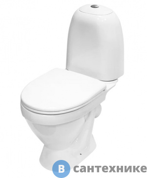 картинка Унитаз с бачком Sanita ВИКТОРИЯ эконом (арматура 1-режим. "Уклад", сиденье полипропилен, крепление) (VICSACC01090111)