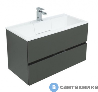 картинка Тумба под раковину Aquanet Алвита 90 серый антрацит (240111)