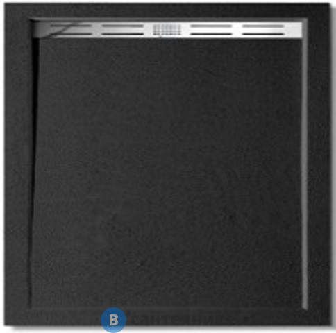 Душевой поддон Cezares TRAY-AS-A-90-30-NERO из искусственного мрамора, чёрный матовый, без сифона